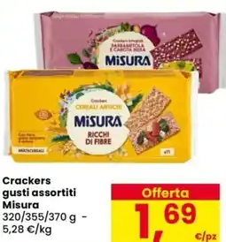Despar Crackers gusti assortiti Misura offerta
