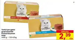 Despar Tortini per gatto gusti assortiti Purina Gourmet Gold offerta