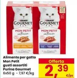 Despar Alimento per gatto Mon Petit gusti assortiti Purina Gourmet offerta