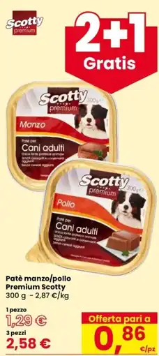 Despar Patè manzo/pollo Premium Scotty offerta