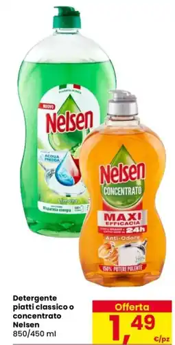 Despar Detergente piatti classico o concentrato Nelsen offerta