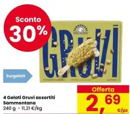 Eurospar 4 Gelati Gruvi assortiti Sammontana offerta