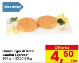 Eurospar Hamburger di trota Cucina Express offerta