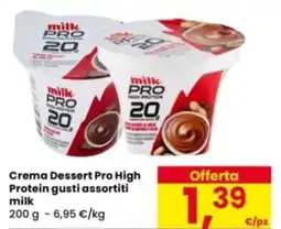 Eurospar Crema Dessert Pro High Protein gusti assortiti milk offerta