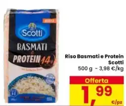 Eurospar Riso Basmati e Protein Scotti offerta