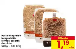 Eurospar Pasta Integrale o integrale Bio formati assortiti Garofalo offerta