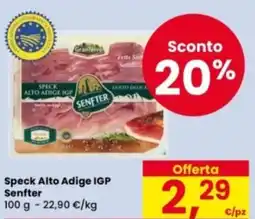 Eurospar Speck Alto Adige IGP Senfter offerta
