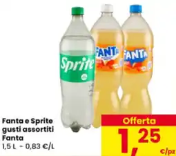 Eurospar Fanta e Sprite Gusti assortiti Fanta offerta