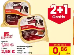 Eurospar Patè manzo/pollo Premium Scotty offerta