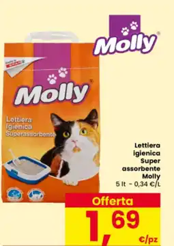 Eurospar Lettiera igienica Super assorbente Molly offerta