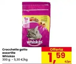 Eurospar Crocchette gatto assortite Whiskas offerta