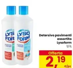 Eurospar Detersivo pavimenti assortito Lysoform offerta