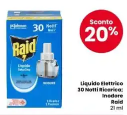 Eurospar Liquido Elettrico 30 Notti Ricarica; Inodore Raid offerta