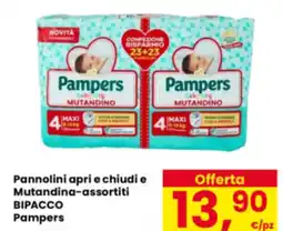 Eurospar Pannolini apri e chiudi e Mutandina-assortiti BIPACCO Pampers offerta