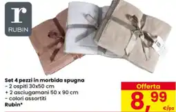 Eurospar RUBIN Set 4 pezzi in morbida spugna offerta
