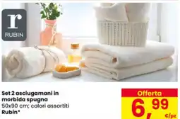 Eurospar Set 2 asciugamani in morbida spugna Rubin offerta