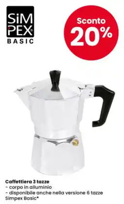 Eurospar SiM PEX Caffettiera 3 tazze offerta