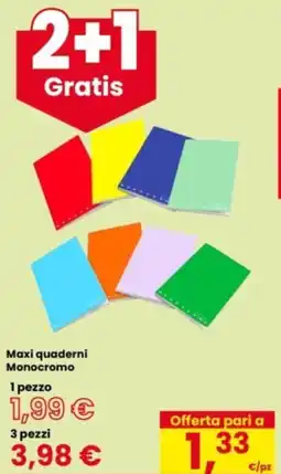 Eurospar Maxi quaderni Monocromo offerta