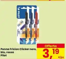 Eurospar Penna Frixion Clicker nero, blu, rossa Pilot offerta