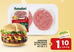 Extra Supermercati Amadori hamburger di tacchino offerta