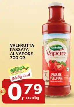 Extra Supermercati Valfrutta passata al vapore offerta