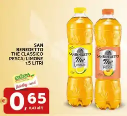 Extra Supermercati San benedetto the classico pesca/limone offerta