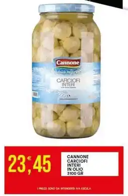 Vantaggio Cash&Carry CANNONE carciofi interi in olio offerta