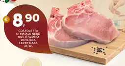 Extra Supermercati Costoletta di maiale nero 100% italiano di filiera certificata offerta