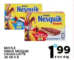 Extra Supermercati Nestlé snack nesquik cacao/latte offerta