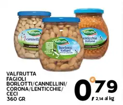 Extra Supermercati Valfrutta fagioli borlotti/cannellini/ corona/lenticchie/ ceci offerta