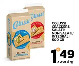 Extra Supermercati Colussi crackers salati/ non salati/ integrali offerta
