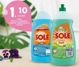 Extra Supermercati Sole piatti classico/ limone verde/aceto offerta