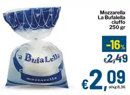 Qui Discount Mozzarella La Bufalella ciuffo offerta