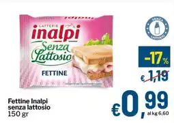 Qui Discount Fettine Inalpi senza lattosio offerta