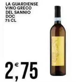 Vantaggio Cash&Carry LA GUARDIENSE Vino greco del sannio doc offerta