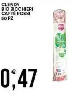 Vantaggio Cash&Carry CLENDY Bio bicchieri caffe rossi offerta