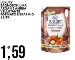 Vantaggio Cash&Carry LUXURY Bagnoschiuma argan e ambra vellutante offerta