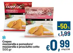Qui Discount Crepes mozzarella e pomodoro/ mozzarella e prosciutto cotto offerta