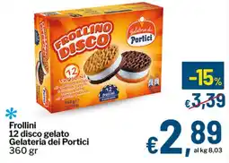 Qui Discount Frollini 12 disco gelato Gelateria dei Portici offerta
