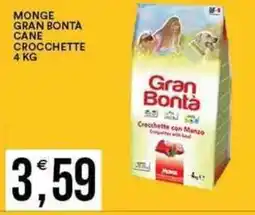 Vantaggio Cash&Carry MONGE Gran bonta cane crocchette offerta