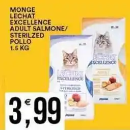 Vantaggio Cash&Carry MONGE Lechat excellence adult salmone/ sterilzed pollo offerta