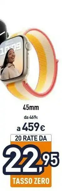 Unieuro Watch series 7 45mm gps offerta