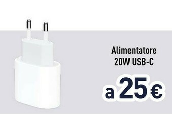 Unieuro Alimentatore usb-c da 20w offerta