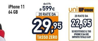 Unieuro Iphone 11 64gb nero offerta