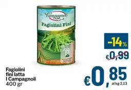 Qui Discount Fagiolini fini latta I Campagnoli offerta