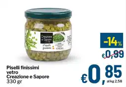 Qui Discount Piselli finissimi vetro Creazione e Sapore offerta