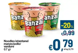 Qui Discount Noodles istantanei manzo/pollo/ verdure offerta