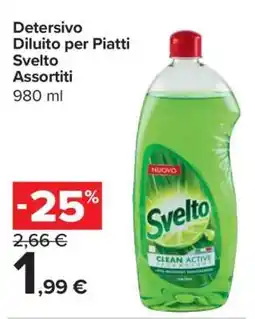 Carrefour Detersivo Diluito per Piatti Svelto Assortiti offerta