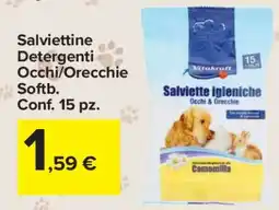 Carrefour Salviettine Detergenti Occhi/Orecchie Softb offerta