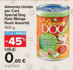 Carrefour Alimento Umido per Cani Special Dog Patè Monge Gusti Assortiti offerta